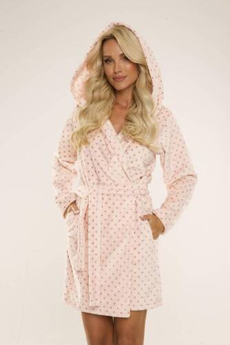 546 Melanie Krótki Szlafrok damski Forex - łosoś