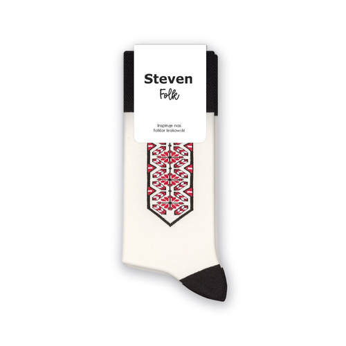 art.118 Folk Skarpety męskie Steven 004 ecru