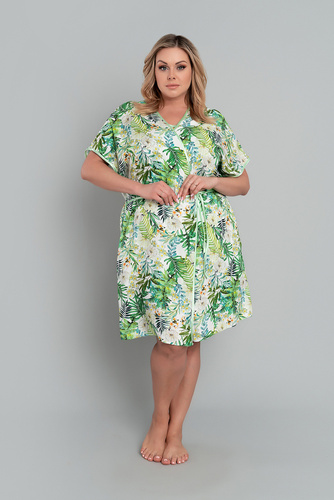 Szlafrok Damski Florina Italian Fashion - druk liście