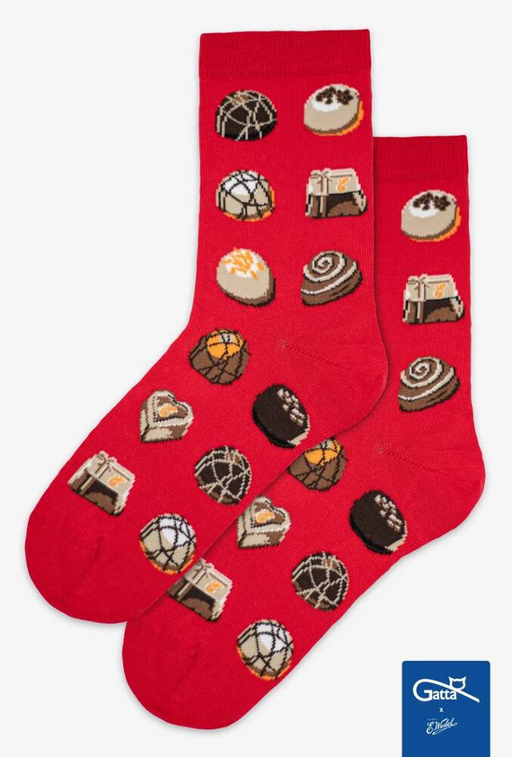 Skarpety unisex U04.WED Wedel Gatta - ferrari 01/787