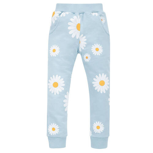 Spodnie w stokrotki Daisy Pinokio - niebieskie