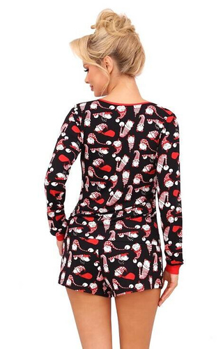 Piżama Damska Santi II 1/2  Donna - czarna 