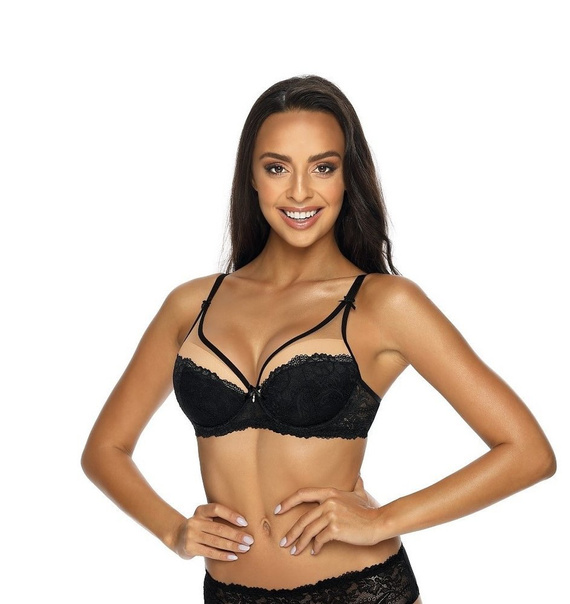 Figi damskie F-3232/5 Miko Mat - czarny-beżowy