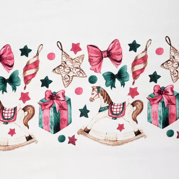 Pościel świąteczna kokardki z mikrowłókna Ribeno Eurofirany