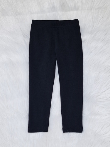 Bambarillo Rozalia czarny– legginsy dziecięce z prążkowanej dzianiny, bawełna i elastan