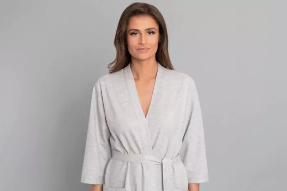 Szlafrok damski Karla Italian Fashion - jasny melange