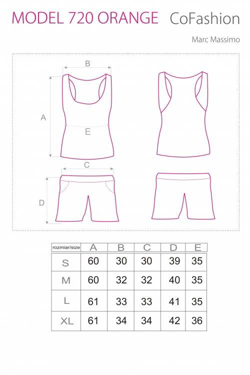 Piżama damska MODEL 720 CoFashion Marc Massimo - niebieski