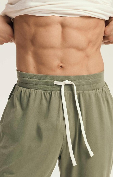 Henderson Local 43464 cream – piżama męska z długimi spodniami i nadrukiem