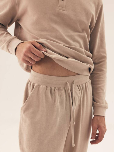 Piżama Męska 42638 Desert Henderson -beżowy