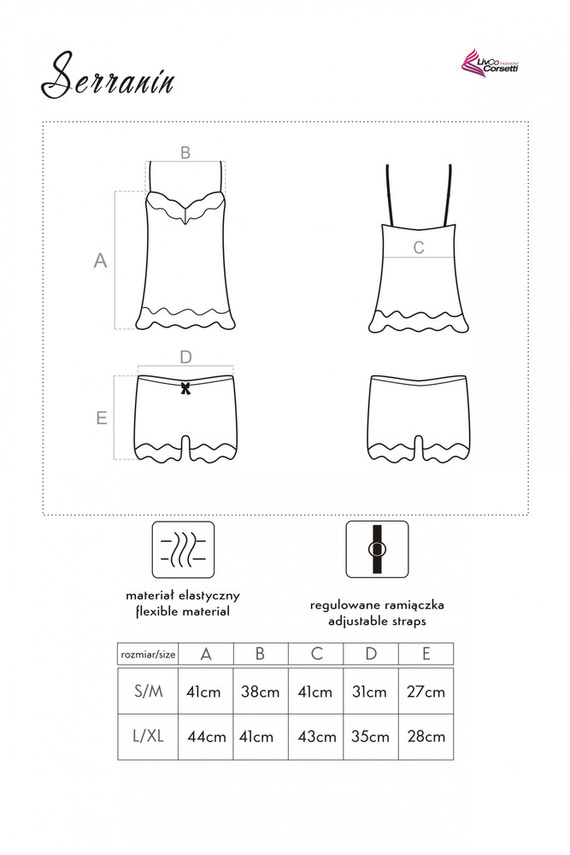 Komplet dwuczęściowy Serranin LC 90556 LivCo Corsetti Fashion