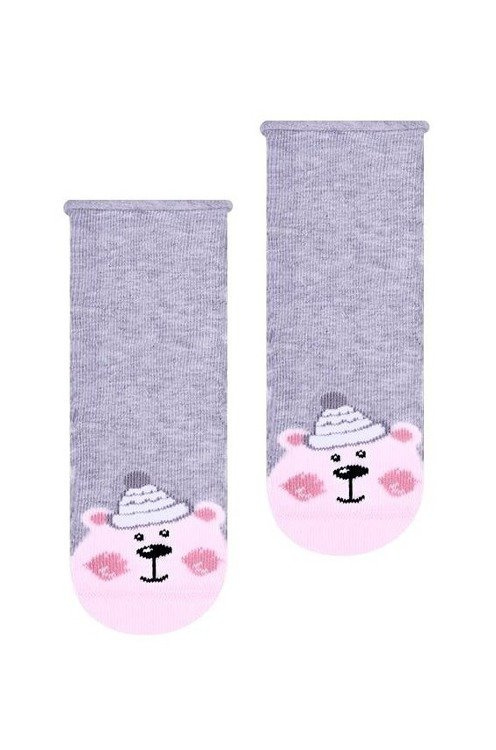 Skarpetki Zimowe Wzory art.138 Steven - różowy jasny melanż 131