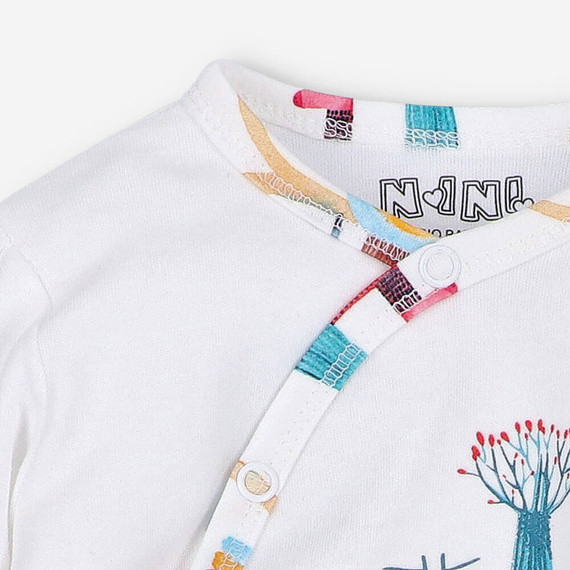 Body kopertowe z bawełny organicznej Kolorowy Las Nini ecru