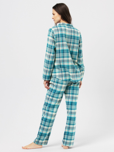 Rozpinana Piżama Damska LNS 471 Key - niebieski