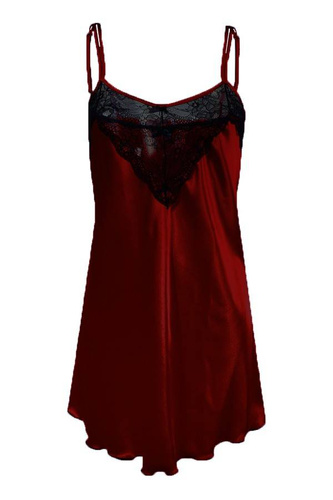 Koszulka satynowa damska DKaren - bordo