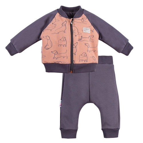 Komplet dresowy dla chłopca Lazy Days Ewa Klucze- grafit 