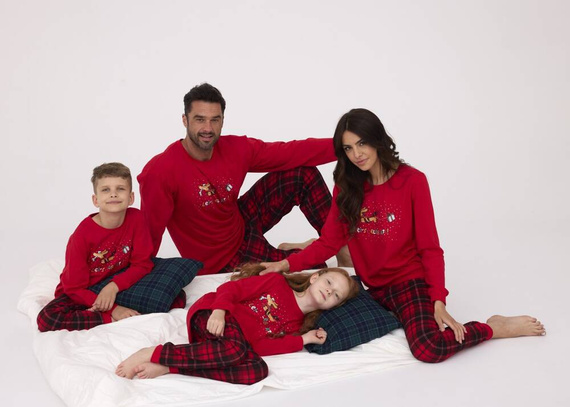 Piżama chłopięca 593/156 966/156 Celebrate Cornette czerwony