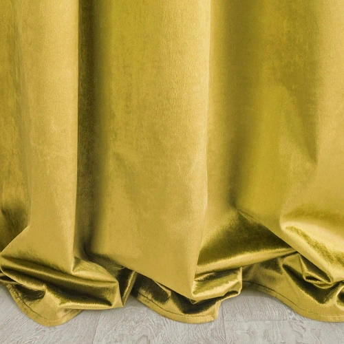 Zasłona gotowa na przelotkach Elina Design91 biały-musztardowy