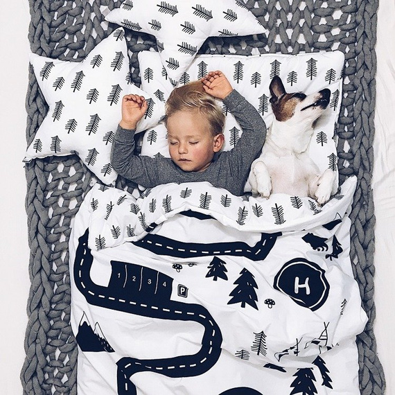 Pościel z wypełnieniem Paprocie - Makaszka