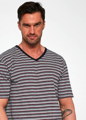 Piżama męska 330/17 Various Cornette - szary-granatowy 