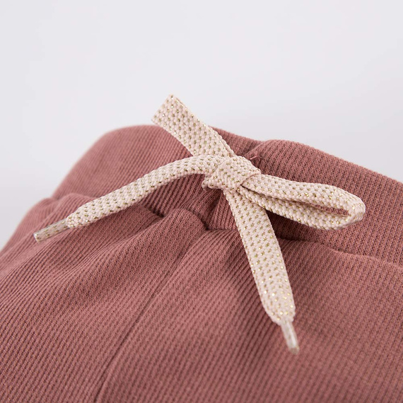 Legginsy bawełniane Daisy Eevi - ciemny róż