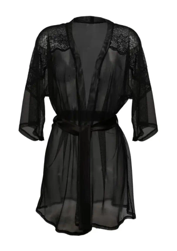 Costance Podomka Szlafrok Damski Dkaren - czarny 