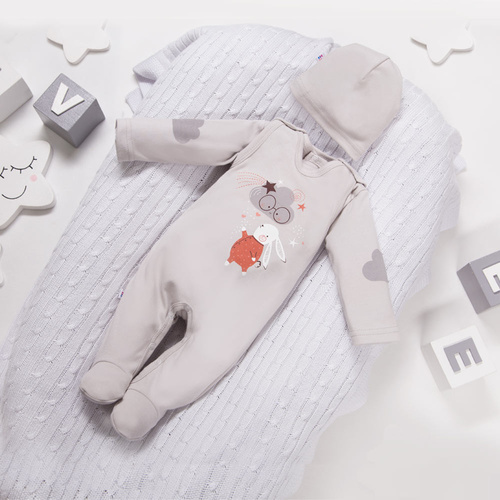 Śpiochy niemowlęce Mellow Ewa Klucze- szary 