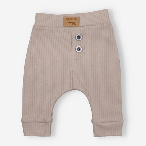 Spodnie prążkowane Lagarto Verde - beżowy