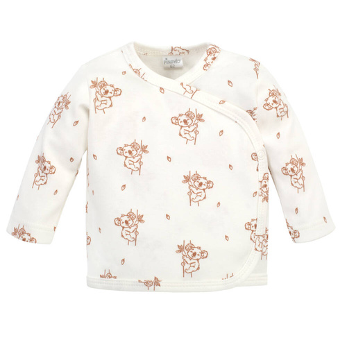 Kaftanik niemowlęcy wiązany Lovely Day Pinokio -  ecru koala