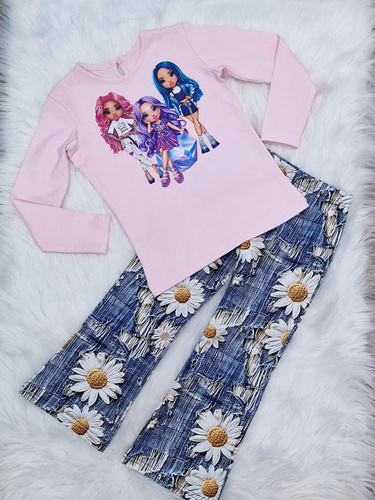 Bluzka długi rękaw Laleczki Bambarillo jasny róż 