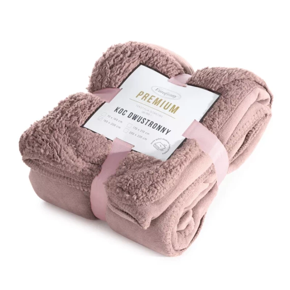 Koc dwustronny narzuta Tedy Eurofirany różowy