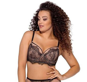 Biustonosz push-up 2007 Ava czarny