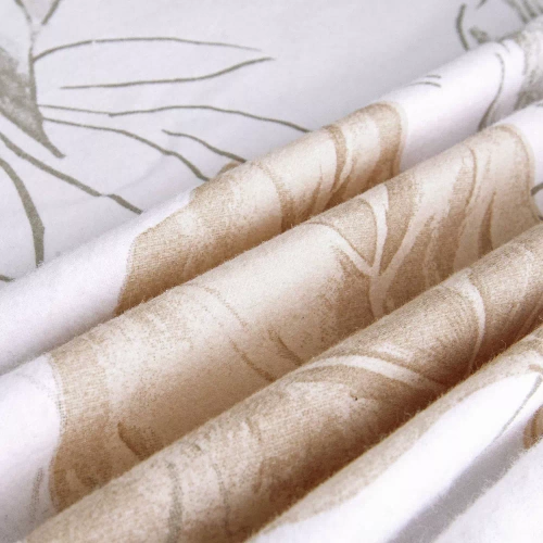 Pościel flanelowa liście 31505/2 Darymex beżowy 