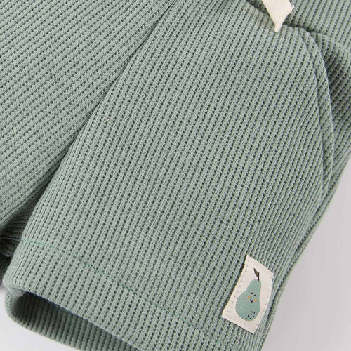 Szorty waflowe Pearfect Eevi- zielone