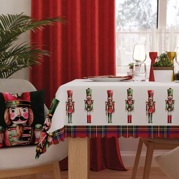 Obrus świąteczny Dziadki do orzechów Markizeta