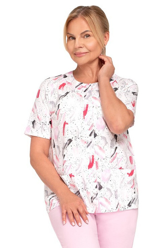 Martel Maria I 200 – piżama damska bawełniana rozpinana, 3/4 spodnie- 31 różowa