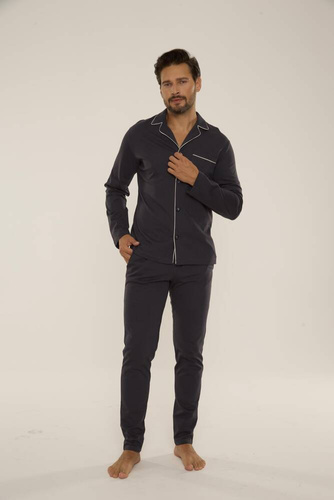 Piżama Męska 729 Norberto De Lafense - grafit