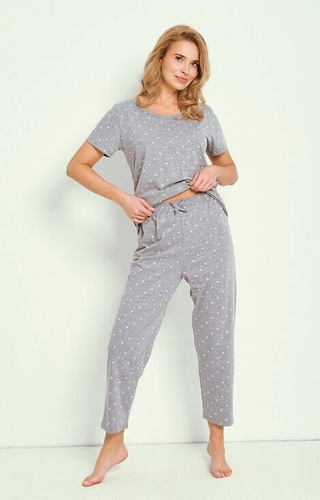 Piżama Damska 3325 Meg Taro- szara