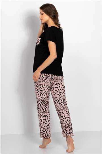 Piżama damska Cathy Momenti Per Me black-pink