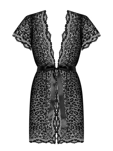 Szlafrok Damski Peniuar Giully Obsessive czarny 