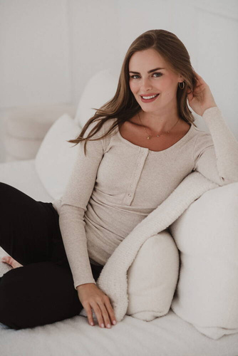 Bluzka ciążowa i do karmienia Tummy Milk&Love latte melange