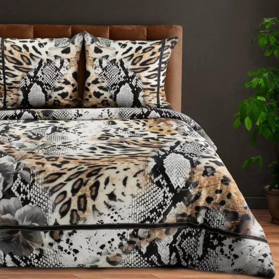 Pościel satynowa pantera Eva Minge Eva 20 Eurofirany czarny