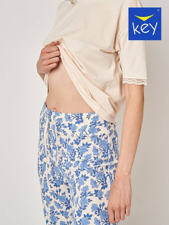 Piżama Damska LNS 549 Key beżowy