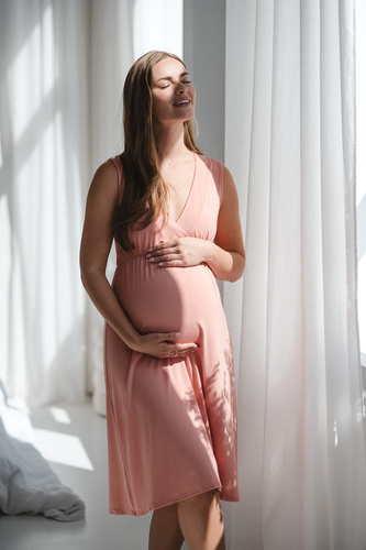 Star Light Herbal Rose Milk&Love– koszula nocna bambusowa ciążowa i do karmienia | Wygoda i elegancja