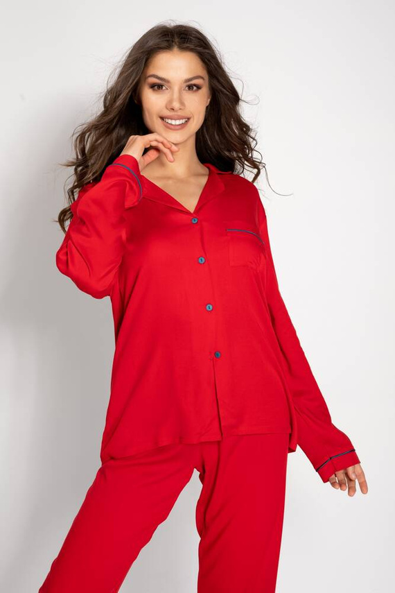 Piżama rozpinana The One Momenti Per Me red