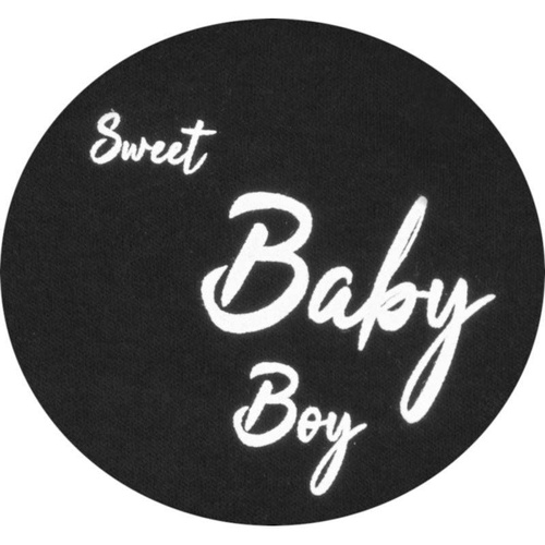 "Black & White - Boy" Body z długim rękawem Terjan - czarny