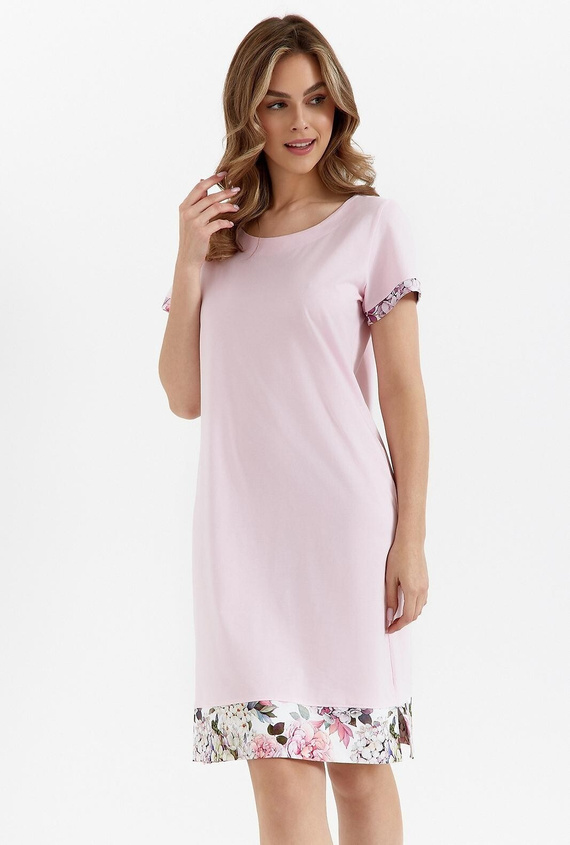 Koszula nocna z bawełny 475 Cana - różowy