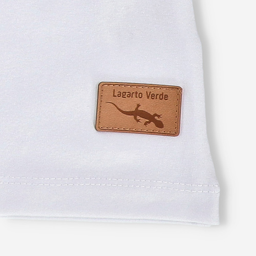 T-shirt dziewczęcy z krótkim rękawem KAR-4008/BIA Lagarto Verde biały 