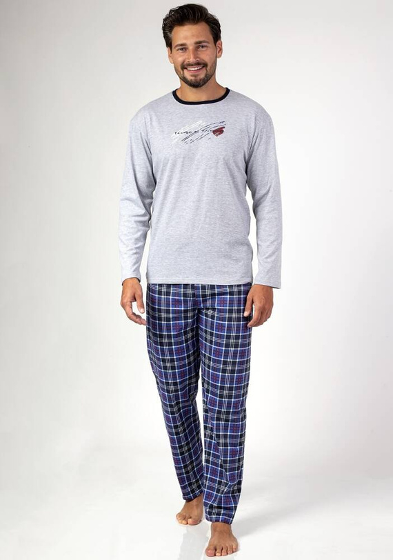 Piżama męska 469 Regina- szary