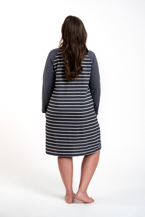 Koszula nocna damska Oda Italian Fashion - druk grafitowy