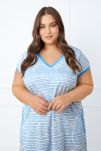 Koszula z krótkim rękawem Flota Fashion - druk niebieski